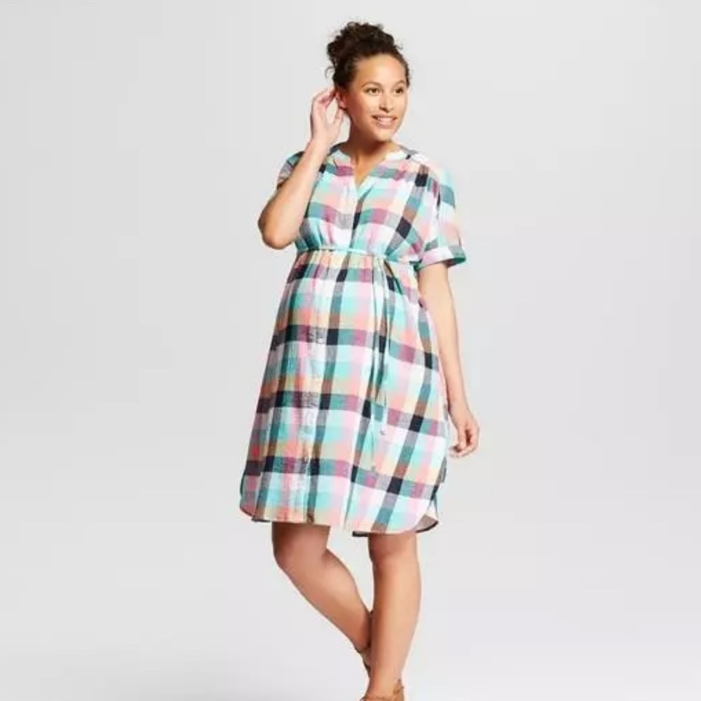 Isabel Maternity Dress Multicolor Tie NWOT